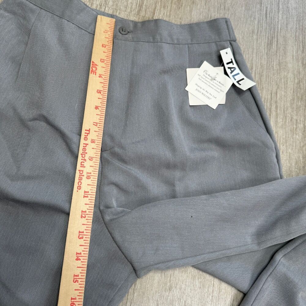 Vintage Joan Walters Pants Trousers Gray Women 12 High Rise 27x36 Career Office - Picture 8 of 8